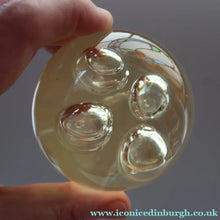 Load image into Gallery viewer, Vintage MIDTON CRAFTS 1970s SCOTTISH Acrylic Paperweight with Bubble Inclusions
