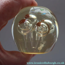Load image into Gallery viewer, Vintage MIDTON CRAFTS 1970s SCOTTISH Acrylic Paperweight with Bubble Inclusions

