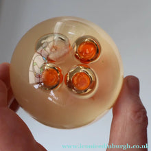 Load image into Gallery viewer, Vintage MIDTON CRAFTS 1970s SCOTTISH Acrylic Paperweight with Bubble Inclusions
