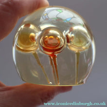 Load image into Gallery viewer, Vintage MIDTON CRAFTS 1970s SCOTTISH Acrylic Paperweight with Bubble Inclusions
