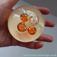 Load image into Gallery viewer, Vintage MIDTON CRAFTS 1970s SCOTTISH Acrylic Paperweight with Bubble Inclusions
