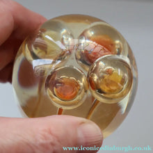 Load image into Gallery viewer, Vintage MIDTON CRAFTS 1970s SCOTTISH Acrylic Paperweight with Bubble Inclusions
