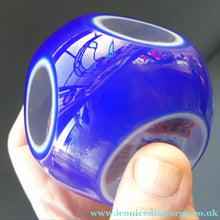 Load image into Gallery viewer, MURANO Faceted Paperweight with Double Overlay &amp; Internal Millefiori Floating Layer
