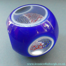 Load image into Gallery viewer, MURANO Faceted Paperweight with Double Overlay &amp; Internal Millefiori Floating Layer
