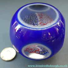 Load image into Gallery viewer, MURANO Faceted Paperweight with Double Overlay &amp; Internal Millefiori Floating Layer

