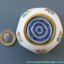 Load image into Gallery viewer, Vintage MURANO Faceted Paperweight with Overlay &amp; Internal Milleifiori Floating Mushroom

