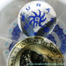Load image into Gallery viewer, Vintage MURANO Faceted Paperweight with Overlay &amp; Internal Milleifiori Floating Mushroom
