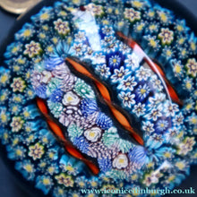 Load image into Gallery viewer, Fine MAGNUM Vintage MURANO Closepack Paperweight with Intricate Millefiori Canes and Three Long Red Latticino Canes
