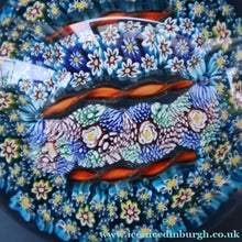 Load image into Gallery viewer, Fine MAGNUM Vintage MURANO Closepack Paperweight with Intricate Millefiori Canes and Three Long Red Latticino Canes
