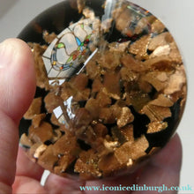 Load image into Gallery viewer, LARGE Vintage MURANO Paperweight by FERRO &amp; LAZZARINI with Metallic Inclusions
