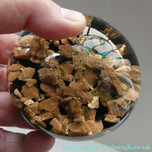 Load image into Gallery viewer, LARGE Vintage MURANO Paperweight by FERRO &amp; LAZZARINI with Metallic Inclusions
