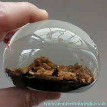 Load image into Gallery viewer, LARGE Vintage MURANO Paperweight by FERRO &amp; LAZZARINI with Metallic Inclusions
