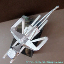 Load image into Gallery viewer, Scottish Horseshoe Nail Sculpture of a Skiing Man

