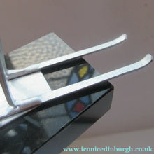 Load image into Gallery viewer, Scottish Horseshoe Nail Sculpture of a Skiing Man
