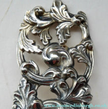 Load image into Gallery viewer, Vintage NORWEGIAN SILVER 830s Brodrene Lohne ELVESTER Small Serving Spoon; c 1900s Rare Scandinavian Silverware
