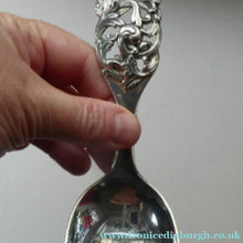 Load image into Gallery viewer, Vintage NORWEGIAN SILVER 830s Brodrene Lohne ELVESTER Small Serving Spoon; c 1900s Rare Scandinavian Silverware
