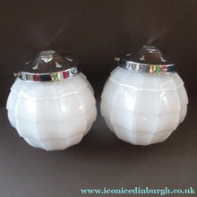 Load image into Gallery viewer, 1930s Opaque White Milk Glass Art Deco Hanging Globe Shade
