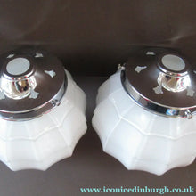 Load image into Gallery viewer, 1930s Opaque White Milk Glass Art Deco Hanging Globe Shade
