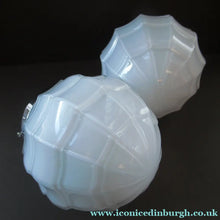 Load image into Gallery viewer, 1930s Opaque White Milk Glass Art Deco Hanging Globe Shade
