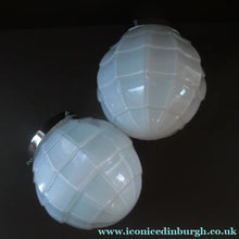 Load image into Gallery viewer, 1930s Opaque White Milk Glass Art Deco Hanging Globe Shade
