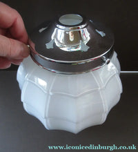 Load image into Gallery viewer, 1930s Opaque White Milk Glass Art Deco Hanging Globe Shade
