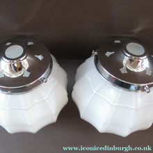 Load image into Gallery viewer, 1930s Opaque White Milk Glass Art Deco Hanging Globe Shade
