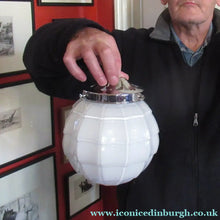 Load image into Gallery viewer, 1930s Opaque White Milk Glass Art Deco Hanging Globe Shade
