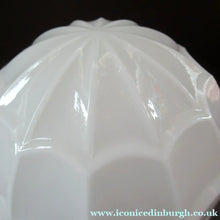 Load image into Gallery viewer, 1930s Art Deco White Glass Pendant Hanging LIght Shade with Copper Fittings
