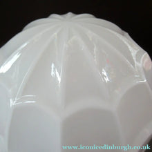 Load image into Gallery viewer, 1930s Art Deco White Glass Pendant Hanging LIght Shade with Copper Fittings
