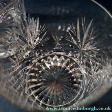 Load image into Gallery viewer, Vintage PAIR of 1980s Edinburgh Chunky Crystal Whisky Tumblers STAR OF EDINBURGH Pattern
