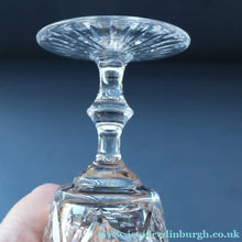 Load image into Gallery viewer, Vintage PAIR OF Edinburgh Crystal Wine Glasses. STAR OF EDINBURGH Pattern: 6 1/4 inches
