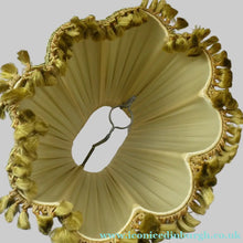 Load image into Gallery viewer, Vintage Chiffon Silk Lamp Shade with Gold Tassels 1950s
