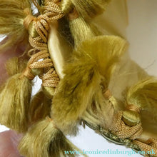 Load image into Gallery viewer, Vintage Chiffon Silk Lamp Shade with Gold Tassels 1950s
