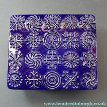 Load image into Gallery viewer, Vintage PORTMEIRION Glossy Blue TOTEM Ceramic Lidded Box or Butter Dish
