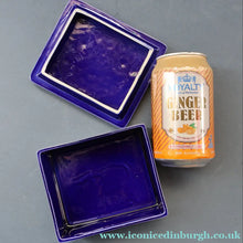 Load image into Gallery viewer, Vintage PORTMEIRION Glossy Blue TOTEM Ceramic Lidded Box or Butter Dish
