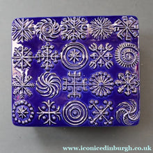 Load image into Gallery viewer, Vintage PORTMEIRION Glossy Blue TOTEM Ceramic Lidded Box or Butter Dish
