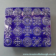 Load image into Gallery viewer, Vintage PORTMEIRION Glossy Blue TOTEM Ceramic Lidded Box or Butter Dish
