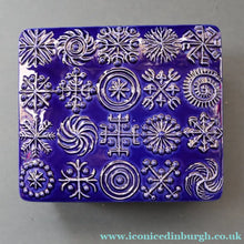 Load image into Gallery viewer, Vintage PORTMEIRION Glossy Blue TOTEM Ceramic Lidded Box or Butter Dish
