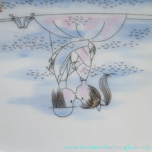 Load image into Gallery viewer, Vintage ROSENTHAL Large Dish. The Lovers by Peynet. Two Sweethearts Cuddle in a Rowing Boat on a Pond
