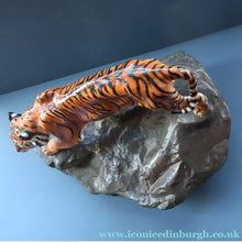 Load image into Gallery viewer, Vintage ROYAL DOULTON Prestige Figurine. Tiger on Rock. Designed by Charles Noke. Model No. HN2639

