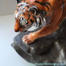 Load image into Gallery viewer, Vintage ROYAL DOULTON Prestige Figurine. Tiger on Rock. Designed by Charles Noke. Model No. HN2639

