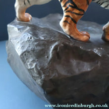 Load image into Gallery viewer, Vintage ROYAL DOULTON Prestige Figurine. Tiger on Rock. Designed by Charles Noke. Model No. HN2639

