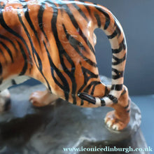 Load image into Gallery viewer, Vintage ROYAL DOULTON Prestige Figurine. Tiger on Rock. Designed by Charles Noke. Model No. HN2639

