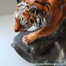 Load image into Gallery viewer, Vintage ROYAL DOULTON Prestige Figurine. Tiger on Rock. Designed by Charles Noke. Model No. HN2639

