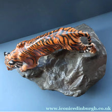 Load image into Gallery viewer, Vintage ROYAL DOULTON Prestige Figurine. Tiger on Rock. Designed by Charles Noke. Model No. HN2639

