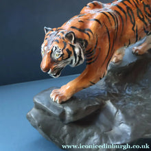Load image into Gallery viewer, Vintage ROYAL DOULTON Prestige Figurine. Tiger on Rock. Designed by Charles Noke. Model No. HN2639


