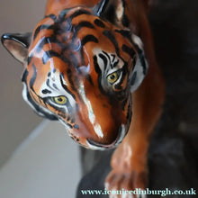 Load image into Gallery viewer, Vintage ROYAL DOULTON Prestige Figurine. Tiger on Rock. Designed by Charles Noke. Model No. HN2639

