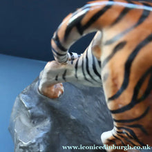 Load image into Gallery viewer, Vintage ROYAL DOULTON Prestige Figurine. Tiger on Rock. Designed by Charles Noke. Model No. HN2639

