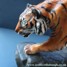 Load image into Gallery viewer, Vintage ROYAL DOULTON Prestige Figurine. Tiger on Rock. Designed by Charles Noke. Model No. HN2639


