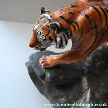 Load image into Gallery viewer, Vintage ROYAL DOULTON Prestige Figurine. Tiger on Rock. Designed by Charles Noke. Model No. HN2639

